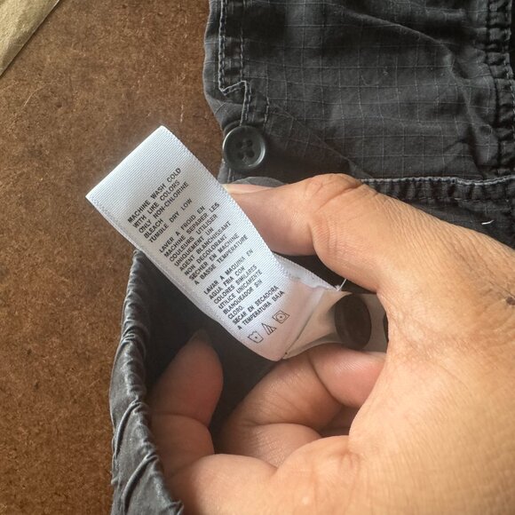 NWT James Perse Ripstop cargo pants charcoal black Size 2 - Picture 7 of 9